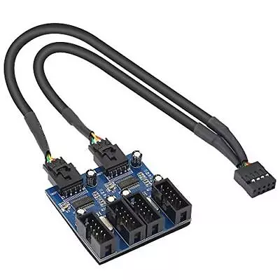 Motherboard USB 9 Pin Header Hub Male 1 To 2/4 Female USB 2.0 Splitter Extension • $19.90