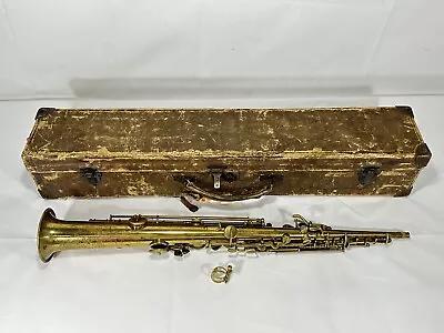 Vintage Vega Company Boston ~ Low Pitch RV Straight Soprano Saxophone With Case • $999.87