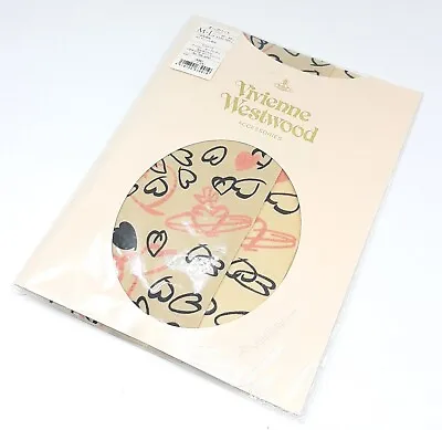 Vivienne Westwood Tights Size M Orb Heart Pattern Pantyhose Beige Authentic • $54
