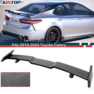 Rear Trunk Spoiler Wing For 2018-2024 Toyota Camry SE LE Carbon Fiber TRD Style • $59.99