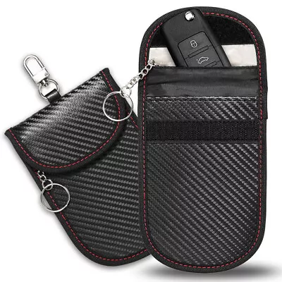 Faraday Bag For Key Fob (1/2 Pack) Car RFID Signal Blocking Anti-Theft Pouch • $12.99