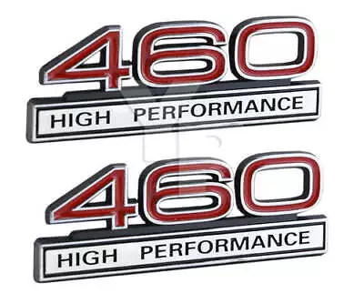 460 7.5 Liter Engine High Performance Emblems In Red & Chrome - 4  Long Pair • $22.67