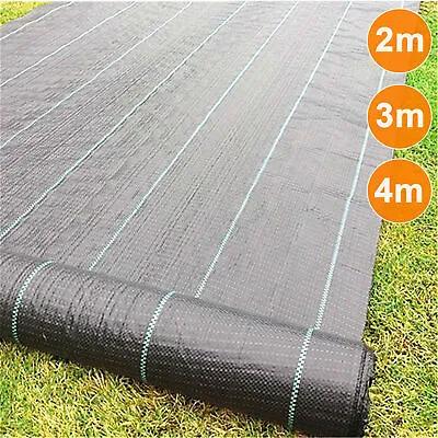 Membrane Weed Control Fabric Heavy Duty Ground Cover Landscape Barrier Garden UK • £9.29