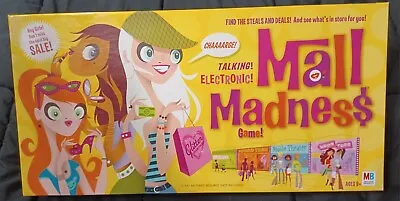 MALL MADNESS Electronic Talking Board Game MB 2005 Tested WORKS Almost Complete • $25