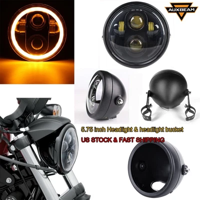 $76.49 • Buy 5.75  LED Headlight+Housing Mount Bracket Fit For Yamaha V-Star XVS 650 950 1100