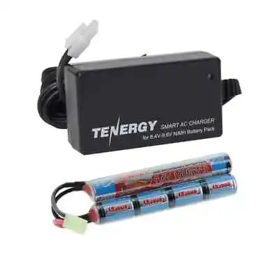 Tenergy 9.6V 1600mAh NiMH Airsoft Battery Pack/8.4V-9.6V Smart Charger Option • $27.49