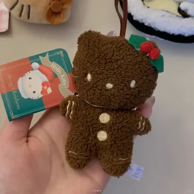 Gingerbread Man Hello Kitty Doll Pendants Backpack Plush Doll Keychain Cute Gift • $11.88