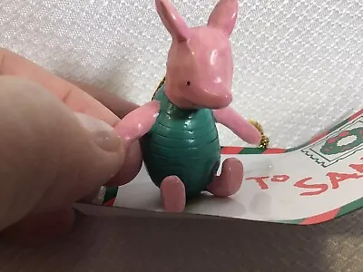 Disney Classic Winnie The Pooh Piglet Santa Letter Sled Ornament MCF Vtg • $20