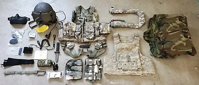 HGU-56 Flight Helmet Lot Pilot Helmet Survival Vest LPU-40 Air Warrior... • $2800