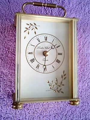 London Clock Company Quartz Battery Brass Carriage Clock • £9.95