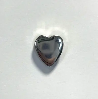 Tiny Solid Heart Pin Plain Silver Tone Brooch Lapel Be Kind Remembrance Love • $14