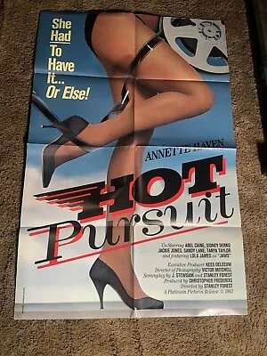 Hot Pursuit Orig Movie Poster Sexploitation Annette Haven  • $75