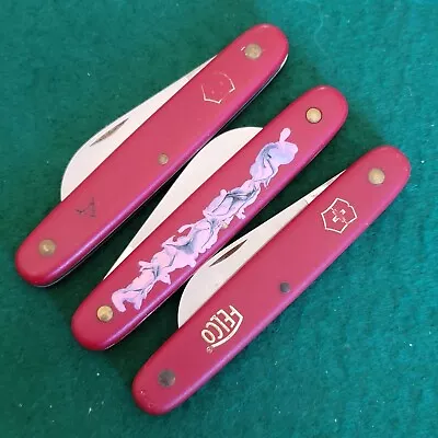 Vintage Estate Victorinox Pruner Swiss Army Pocket Knife Lot Of 3 • $29.99