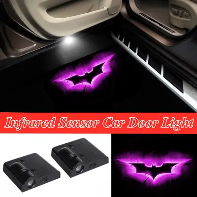 $18.04 • Buy 2Pcs LED Purple Batman Car Door Welcome Laser Projector Ghost Shadow Lights