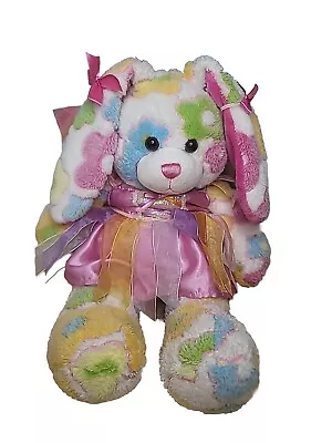 Build A Bear Bunny Rabbit Plush White Pink Flowers Fairy Dress Stuffed Animal  • $16.99