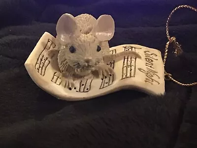 Vintage 1994 Mouse On Sheet Music Christmas Ornament House Of Lloyds 2.5” X 1.5” • $12