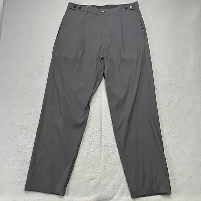 Icebreaker Merino Pants Mens XL Gray Lightweight Chino Pleat Adjustable Trousers • $44.94