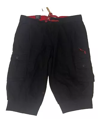 Bleecker & Mercer BLACK Cargo Shorts Chino CAPRI MEN KNEE Joggers Shorts NEW 42 • $17.49