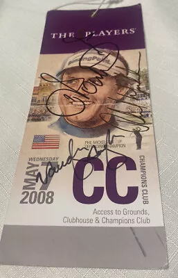 TPC Autographed Ticket Ian Poulter And Vaughn Taylor Hand Signed 2008 • $55