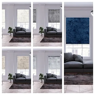 Crushed Velvet Blackout Roller Blinds Easy Fit Child Safety Cut To Size Fixing • £52.99