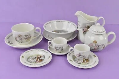 Wedgwood Mrs Tiggy-Winkle Beatrix Potter Tea Set 11 Pieces Teapot Plates Cups • £29.99