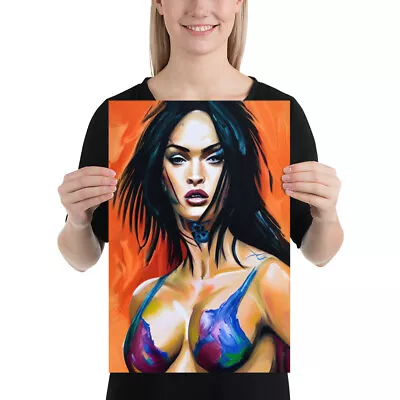 Megan Fox Sexy Poster Wall Art 12  By 18  Inches. Painting Fan Artwork MGK Hot • $18.99