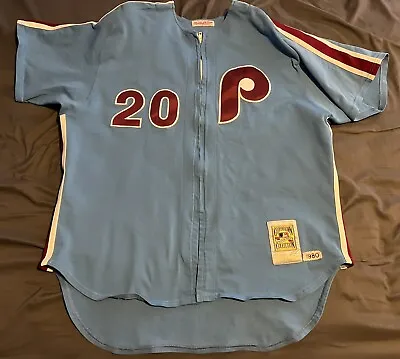 100% Authentic 1980 Philadelphia Phillies Mike Schmidt Mitchell Ness Jersey XXL • $90