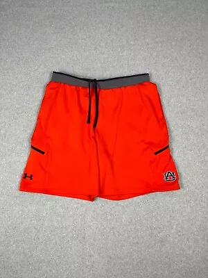 Auburn University Shorts Mens XL Orange NCAA Tigers Under Armour Zip Pockets • $20.87