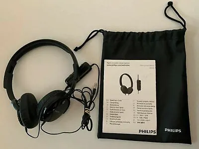 $60 • Buy Philips SHN5600 Noise Cancelling Headphone With Manual And Carrying Bag