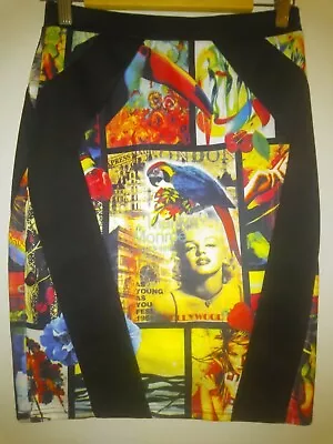 GraphicBright Colours Marilyn Monroe Y2k Skirt 10 Stretch • $19.95