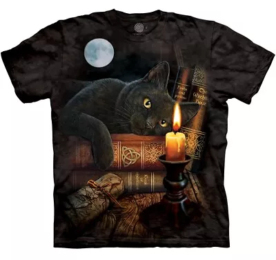 Cat Kittens Kitty Moon Magic Witching Hour Cute Black Mountain T-Shirt S-3X • $33.96