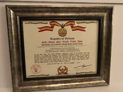 South Vietnam Gallantry Cross Certificate W/Gold Star Device (T3) FREE PRINTING • $8.76