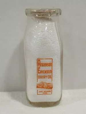 TSPHP Milk Bottle Anderson Erickson Dairy Co Des Moines IA POLK CO Perfect Food • $14.99