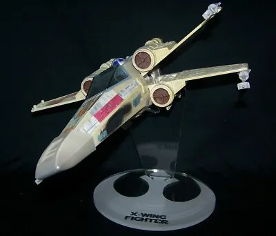 Acrylic Display Stand For Kenner Vintage & Hasbro POTF Star Wars X-wing Banked • $29.39