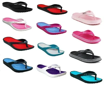 £8.90 • Buy Womens Mens Flip Flops Beach Summer Ladies Eva Toe Post Surf Slim Flat Sandals 
