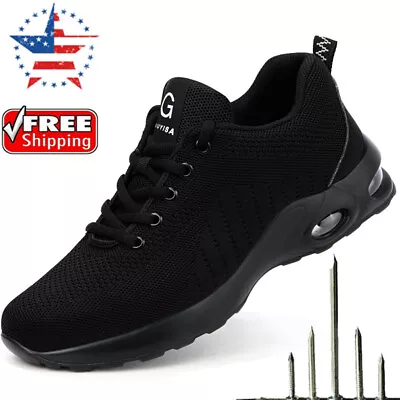 Mens Safety Shoes Steel Toe Work Shoes Indestructible Boots Sneakers Breathable • $43.23