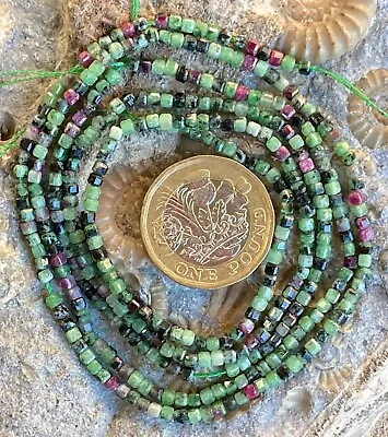 £7.95 • Buy Ruby In Zoisite - Semi Precious Gemstone Beads - 40cm Strand - Jewellery Making