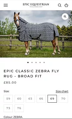 Big Horse Shop Epic Fly Rug 6’9 Broad Fit • £80