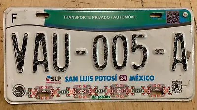 Mexico San Luis Potosi Graphic Private Auto License Plate   Vau 005 A   Slp Mex • $28.99