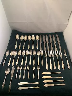 Vintage 42 Piece Community Plate Flatware Silverware Setting For 6 + Extras. • $34.95