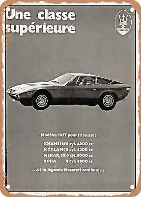 METAL SIGN - 1977 Maserati Khamsin Vintage Ad • $21.95