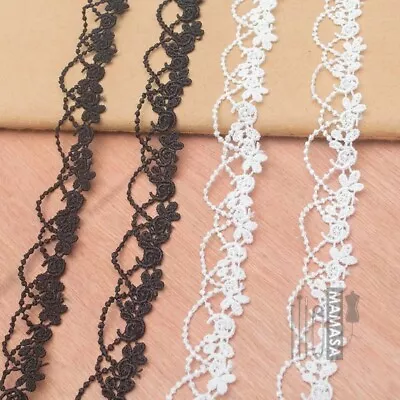 £1.59 • Buy Pretty Flowers Embroidered LACE TRIM Sewing Ribbon Craft Headband C6