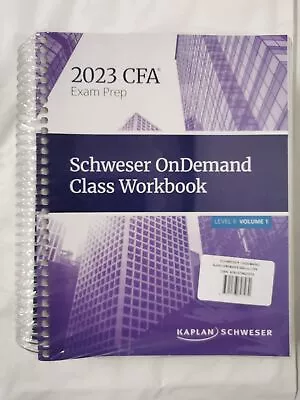 2023 CFA Exam Prep Level II Volume 1 And 2 By Kaplan Schweser Workbook • £100