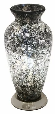 Black Mosaic Glass Vase Lamp - 79B • £57.50