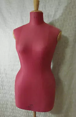 VTG 60s Dress Form PIGHI XL Fabric Covered Red  Rome Italy NO BASE 1969 Bust 41 • $49.99