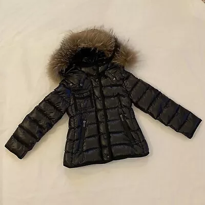 Auth MONCLER Girls Armoise Giubbotto Fur Hoodie Jacket Size 8 Yrs • $535.50