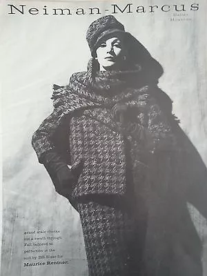 1962 Neiman Marcus Bill Blass Womens Suit Maurice Rentner Original Fashion Ad • $9.99