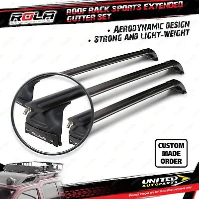 $733.95 • Buy 3 Rola 1350mm Sports Extended Roof Rack Bars For Mitsubishi Starwagon WA Express