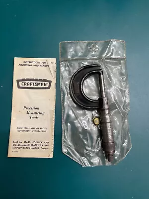 Vintage Craftsman D.J. USA 0-1  Outside Micrometer USA  • $12.50