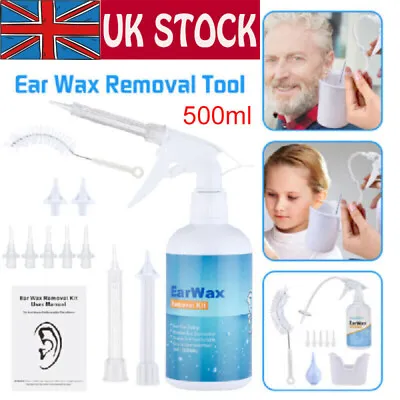 Medical Grade Ear Wax Remover Syringe Kit Removal Cleaner Tool Set+7 Tips Health • £12.95